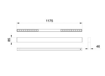 Dimension Drawing (without table) - SP309P P48UD/830 L120W5 PSR 1-10V HD 2