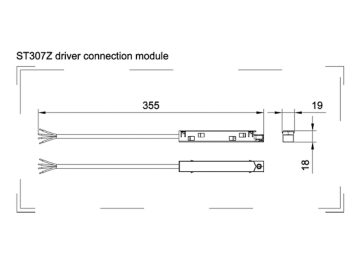 Dimension Drawing (without table) - ST307Z driver connection module