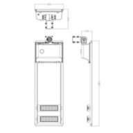 Dimension Drawing (without table) - BRP715 LED120 CW Solar hybrid 3Y