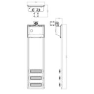 Dimension Drawing (without table) - BRP715 LED180 CW Solar hybrid 3Y