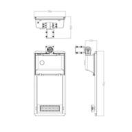 Dimension Drawing (without table) - BRP715 LED70 CW Solar hybrid 5Y