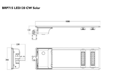 Dimension Drawing (without table) - BRP715 LED120 CW Solar