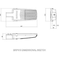 Dimension Drawing (without table) - BRP410 LED140 CW M2 PC PSU SPD