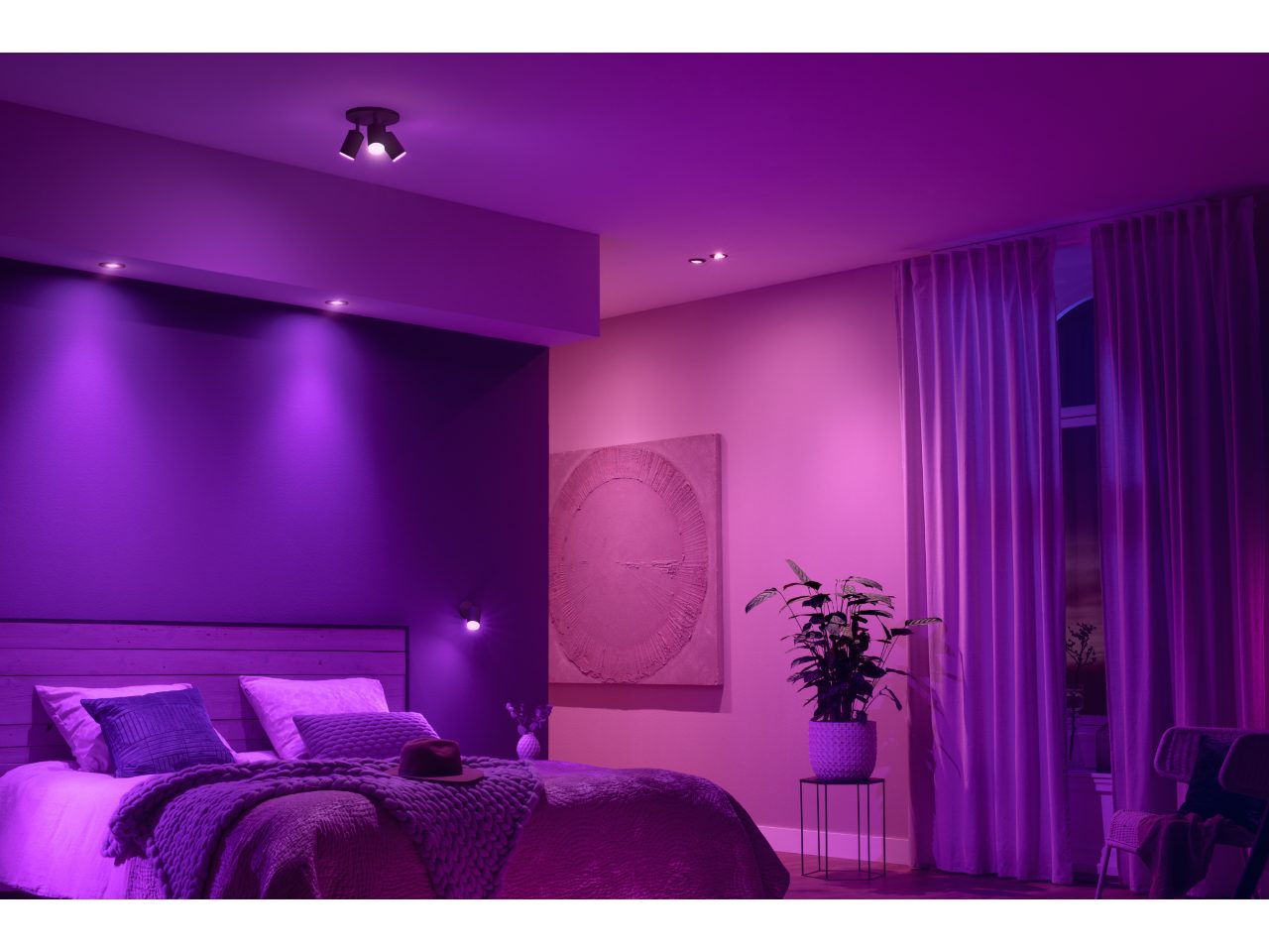Philips Hue Centura Inbouwspot 3-Pack - Wit en Gekleurd Licht - Duurzame LED Plafondspots - Dimbaar - Verbind met Hue Bluetooth of Bridge - Werkt met Alexa en Google Home - Rond - Wit
