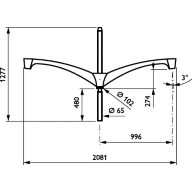 Dimension Drawing (without table) - JSP670 MBP-T 1000 89 RAL