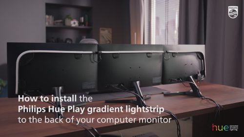 Hue 3 pack Play Gradient Lightstrip 32 34 inch PC Monitors Philips Hue UK