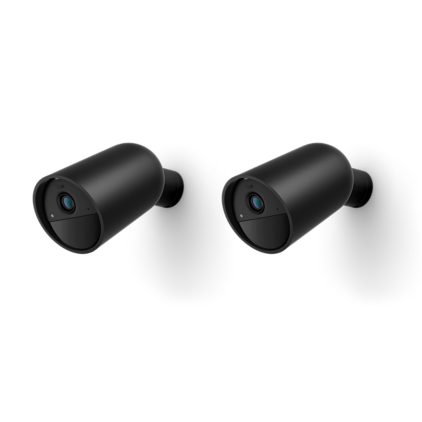 Nahaufnahme der Vorderseite von Set: Kabellose Secure Kamera Doppelpack