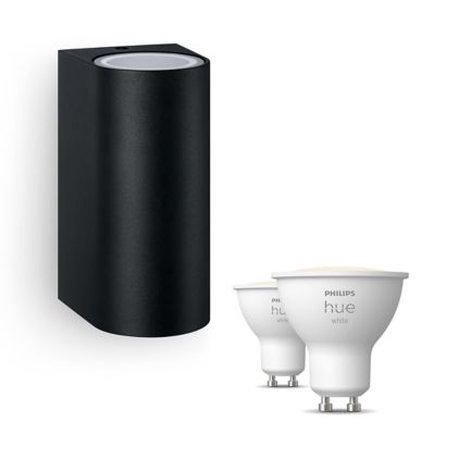 An image of product of the Lampe murale Nightgale noire + une ampoule GU10 à lumière blanche