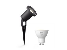 Puled opbouwspot in zwart + GU10-lamp met wit licht