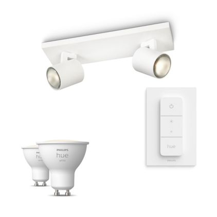 An image of product of the Pack de 2 spots Runner blancs + Dimmer switch + ampoules GU10 à lumière blanche