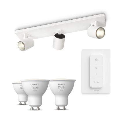 An image of product of the Pack de 3 spots Runner blancs + Dimmer switch + ampoules GU10 à lumière blanche