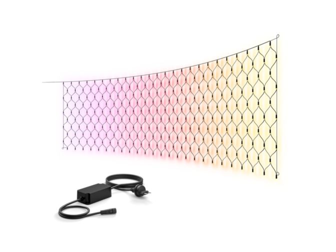 Nahaufnahme der Vorderseite von Festavia Netzlichterkette (1 × 3,5 m schwarzes Kabel, 250 LEDs) + 40-W-Netzteil