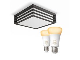 Moonshine Ceiling Lamp Anthracite + E27 White Ambiance Bulbs