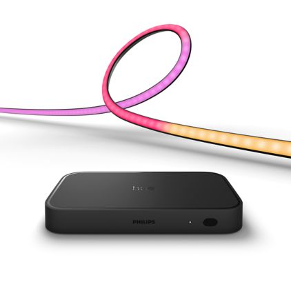 Close up of front of Bundle: Hue sync box 8K + Play Gradient Lightstrip 55"