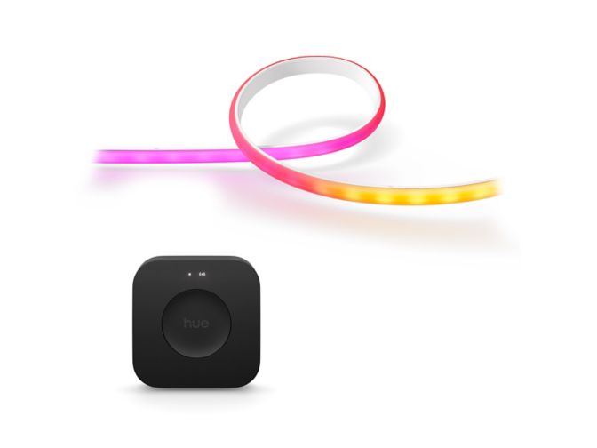 Close up of front of Gradient lightstrip + Bridge Pro