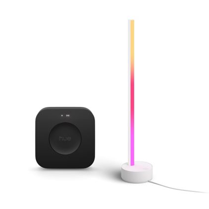 Primo piano della parte anteriore di Lampada da tavolo Signe Gradient bianca + Bridge Pro