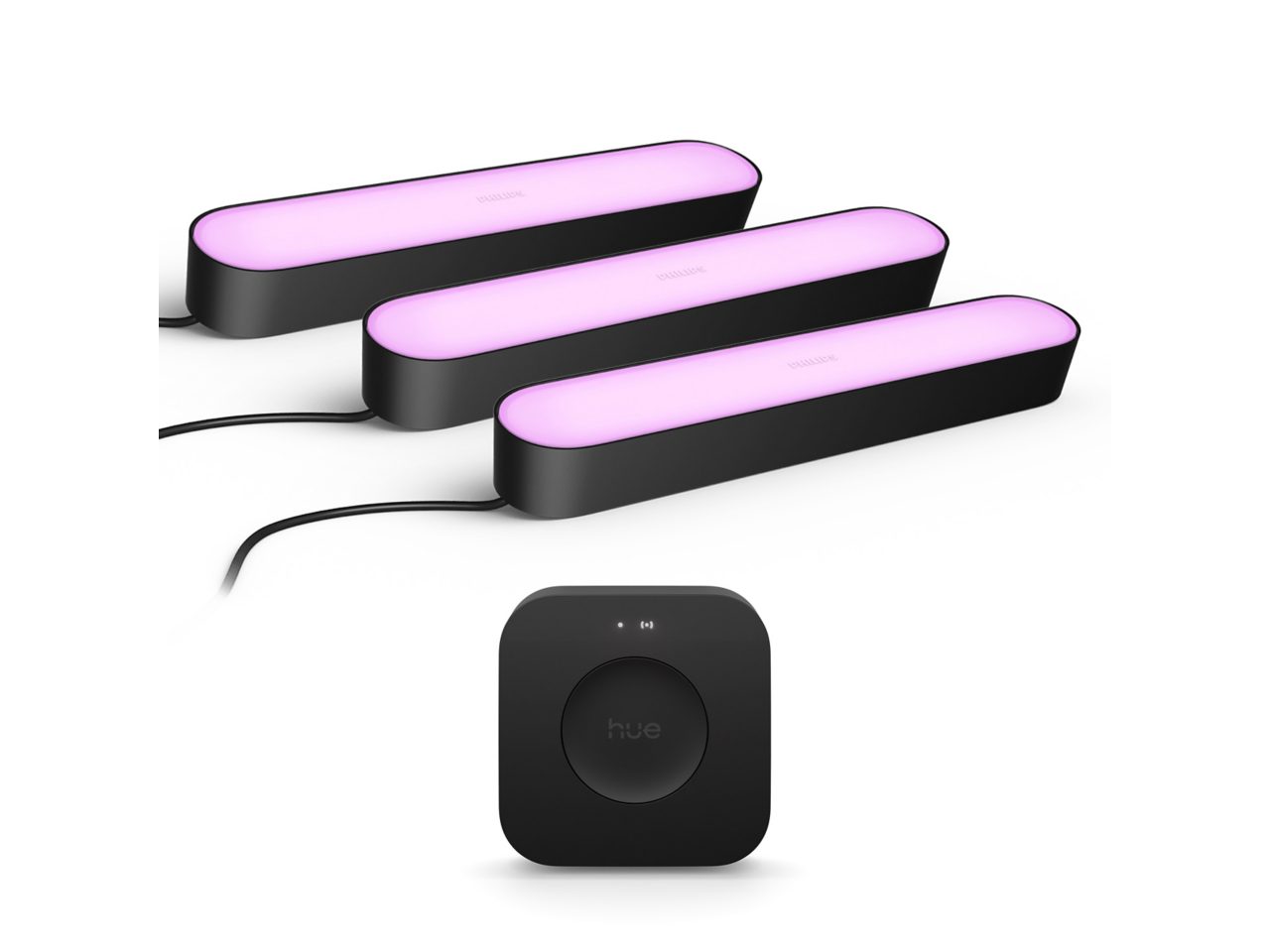 2 Play Bars Black + Bar Extension + Bridge Pro | Philips Hue