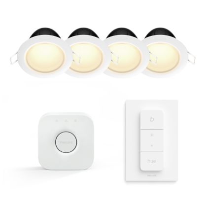 가니아 다운라이트 4팩+디머스위치+브릿지 전면 클로즈업