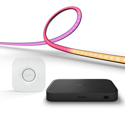 75 TV 그라디언트 라이트 스트립 190cm +싱크박스8K+ 브릿지 세트 전면 클로즈업