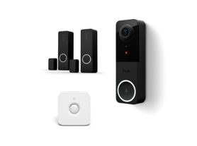 Hue Wired video doorbell + indoor motion sensor + 2 contact sensors in black