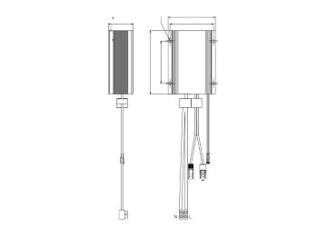 Dimension Drawing (without table) - ZJS402 HYC 150W 24V SOLAR