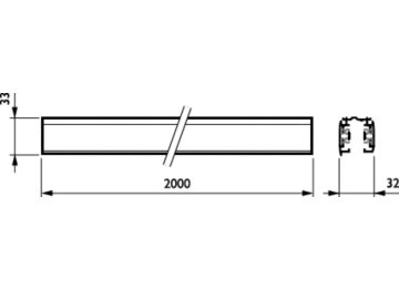 Dimension Drawing (without table) - RCS750 3C L2000 ALU (XTS4200-1)