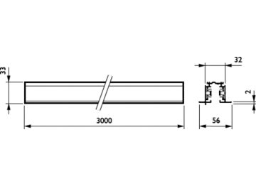 Dimension Drawing (without table) - RBS750 3C L3000 WH (XTSF4300-3)