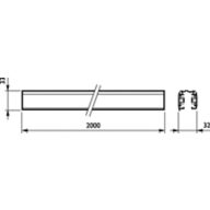 Dimension Drawing (without table) - RCS750 5C6 L2000 BK (XTSC6200-2)