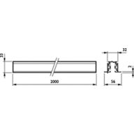 Dimension Drawing (without table) - RBS750 5C6 L2000 BK (XTSCF6200-2)