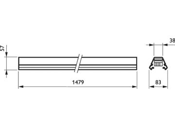 Dimension Drawing (without table) - 4MX656 491 5x2.5 WH