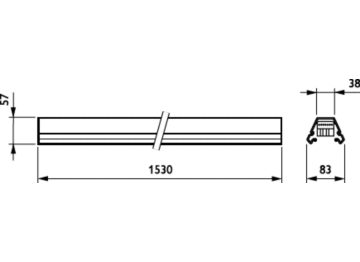 Dimension Drawing (without table) - 4MX056 581 5x2.5 WH