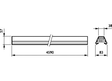 Dimension Drawing (without table) - 4MX056 583 7x2.5 WH