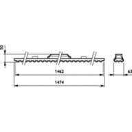 Dimension Drawing (without table) - 4MX400 491 LED40S/840 PSD NB WH