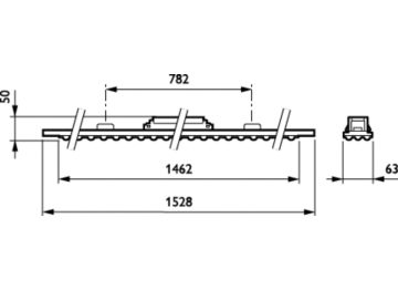 Dimension Drawing (without table) - 4MX850 581 LED55S/830 PSD WB SI