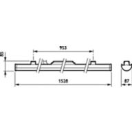 Dimension Drawing (without table) - 4MX900 581 LED40S/840 PSU MB WH