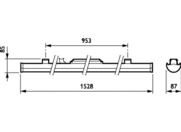 Dimension Drawing (without table) - 4MX900 581 LED75S/840 PSU MB WH