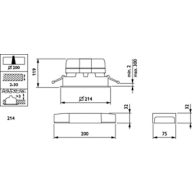 Dimension Drawing (without table) - DN572B LED12S/830 DIA-VLC-E C WH
