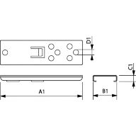 Dimension Drawing (with table) - InteGrade mounting clip for T style prof