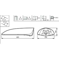  Iridium gen4 Medium - LED module, system flux 7400 lm - LED - Electronic regulating DALI - 16° x 47°