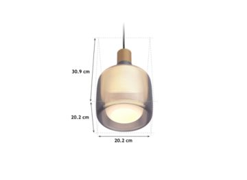 Dimension Drawing (without table) - DL J2S PS E27 OT101GR000 ABS410 FBK BK