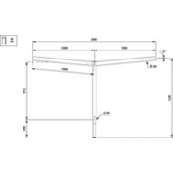 Dimension Drawing (without table) - JGM001 KC MBP-T 1000 60 RAL