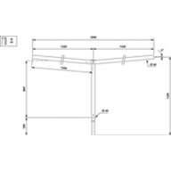 Dimension Drawing (without table) - JGM001 KC MBP-T 1500 60 RAL