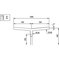 Dimension Drawing (without table) - JGM001 KC MBP-T 500 60 RAL