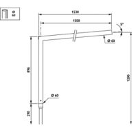Dimension Drawing (without table) - JGM001 KC MBP-S 1500 60 RAL