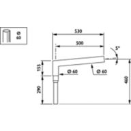 Dimension Drawing (without table) - JGM001 KC MBP-S 500 60 RAL