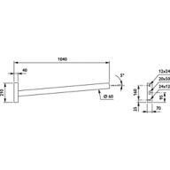 Dimension Drawing (without table) - JGM001 KC MBW 1000 RAL