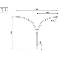 Dimension Drawing (without table) - JGM002 KR MBP-T 1500 60 RAL