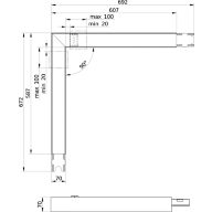 Dimension Drawing (without table) - SM350X 27S/840 PSD L60L60 PCS WH