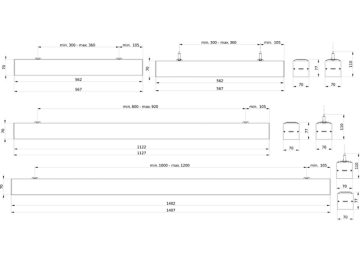 Dimension Drawing (without table) - SM350C 50S/840 PSD PCS L1500 BK