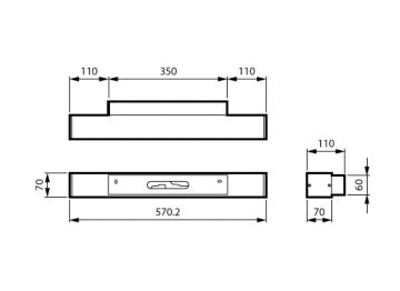 Dimension Drawing (without table) - WL350W 12S/930 PSD PCS L600 WH